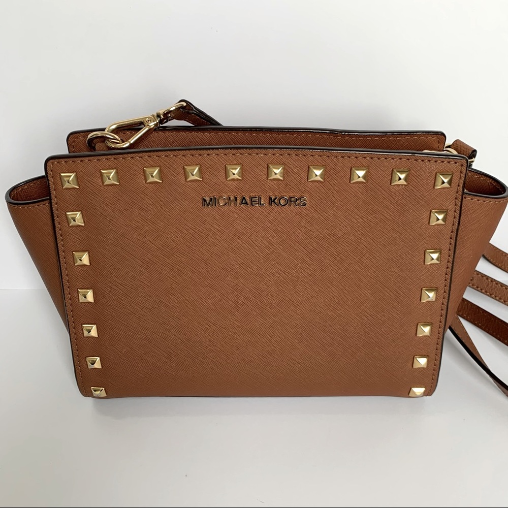 Michael Kors Selma Leather Stud Crossbody